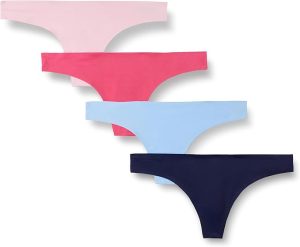 Amazon Essentials Women's 4-Pack Seamless Bonded Stretch Hipster Panty